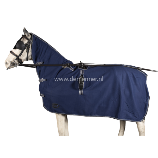 driving rug fleece with neck navy