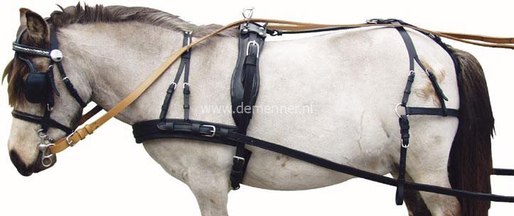 Harness for small ponies, leather-Minishet-0